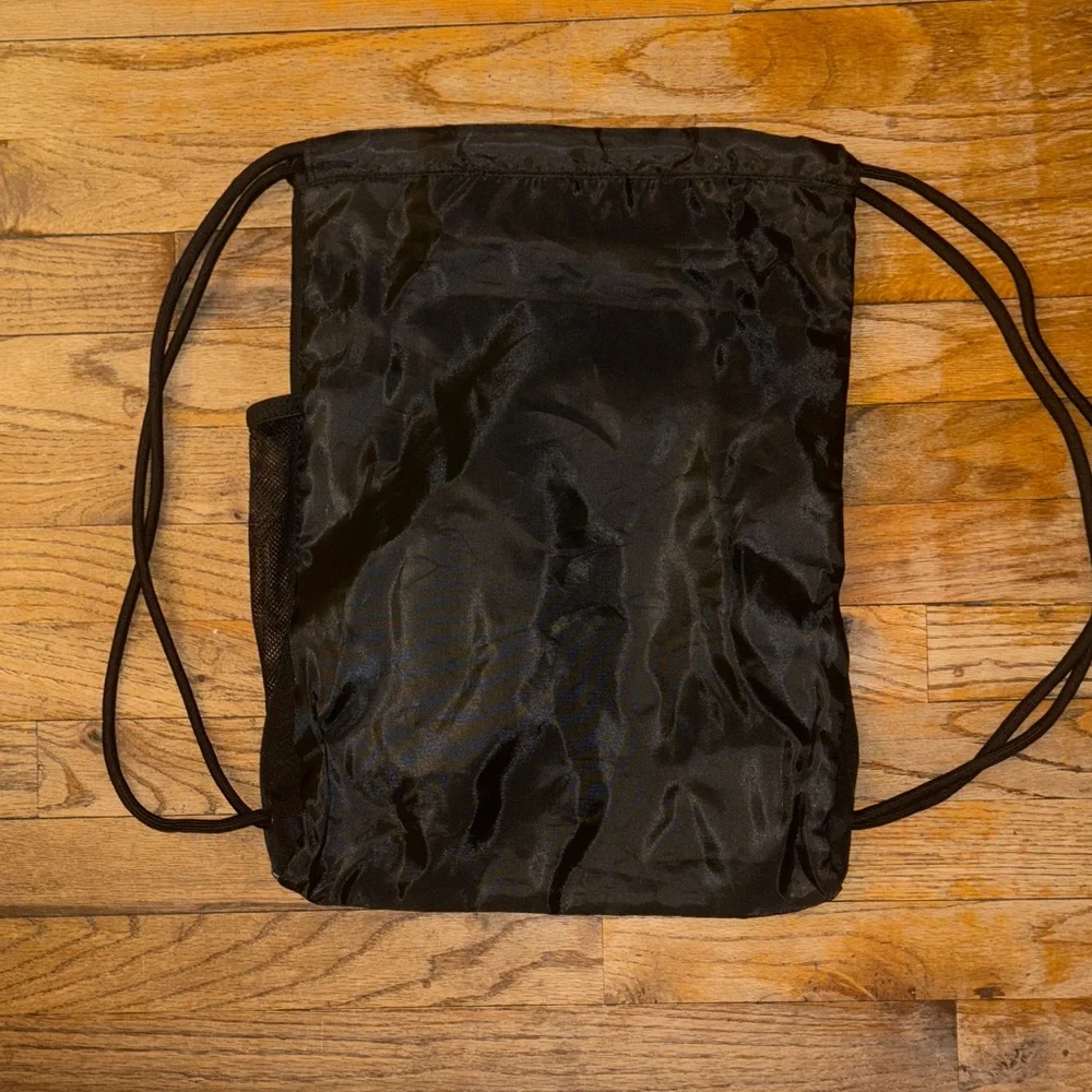 Puma Black and Gray Drawstring Backpack